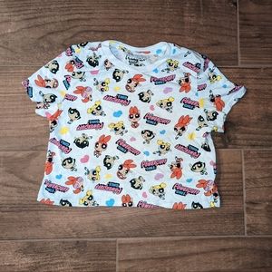 Powerpuff Girls cropped loose tee
